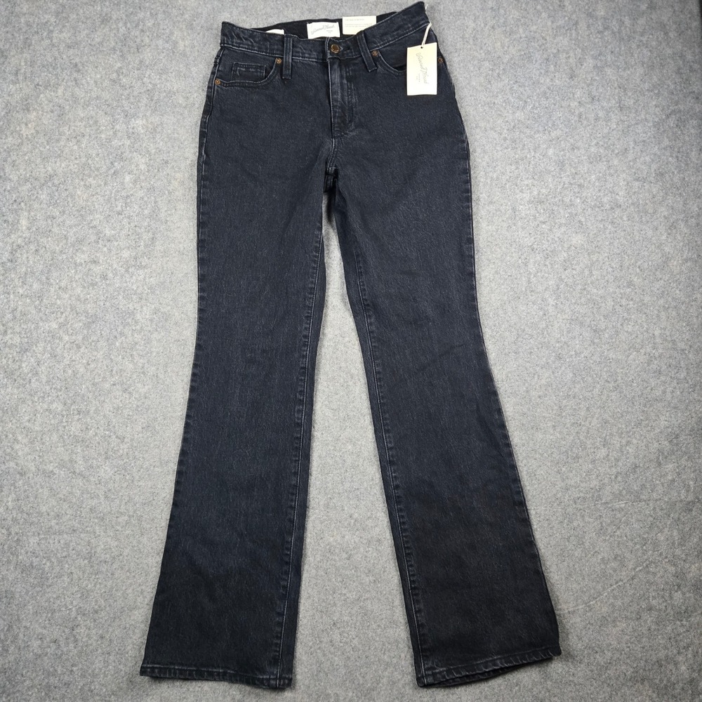 New Universal Thread Jeans Womens 00/24R Black High Rise Bootcut Vintage Denim